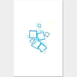 Blue Squared Posters and Art